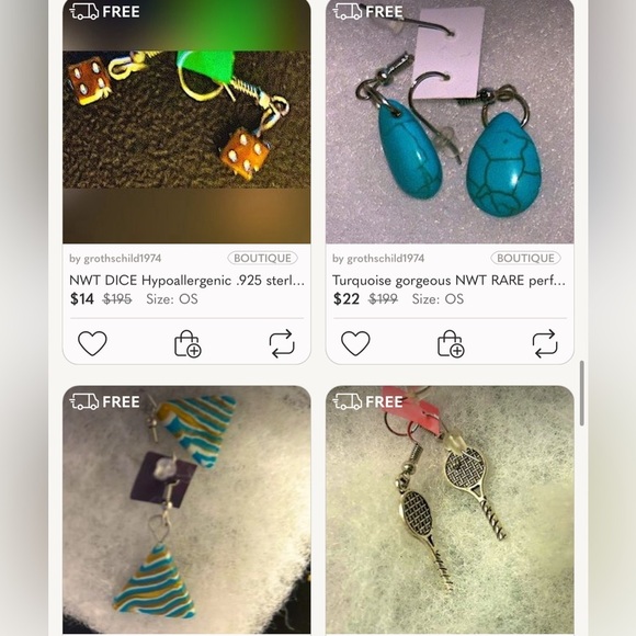 Rare gorgeous handmade jewelry earrings similar to modern streetwear -   NWT ❤️ - Picture 10 of 13